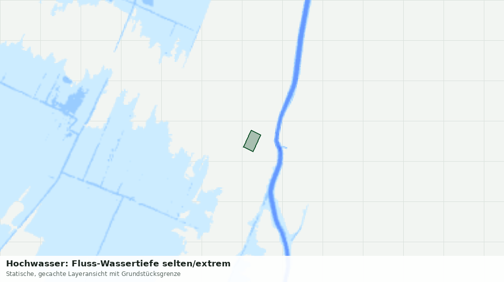 Statische Kartenansicht: Hochwasser: Fluss-Wassertiefe selten/extrem