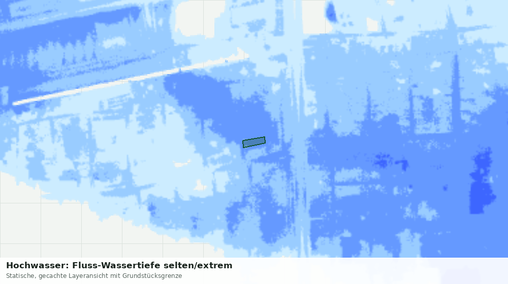 Statische Kartenansicht: Hochwasser: Fluss-Wassertiefe selten/extrem