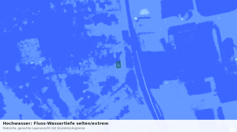Statische Kartenansicht: Hochwasser: Fluss-Wassertiefe selten/extrem
