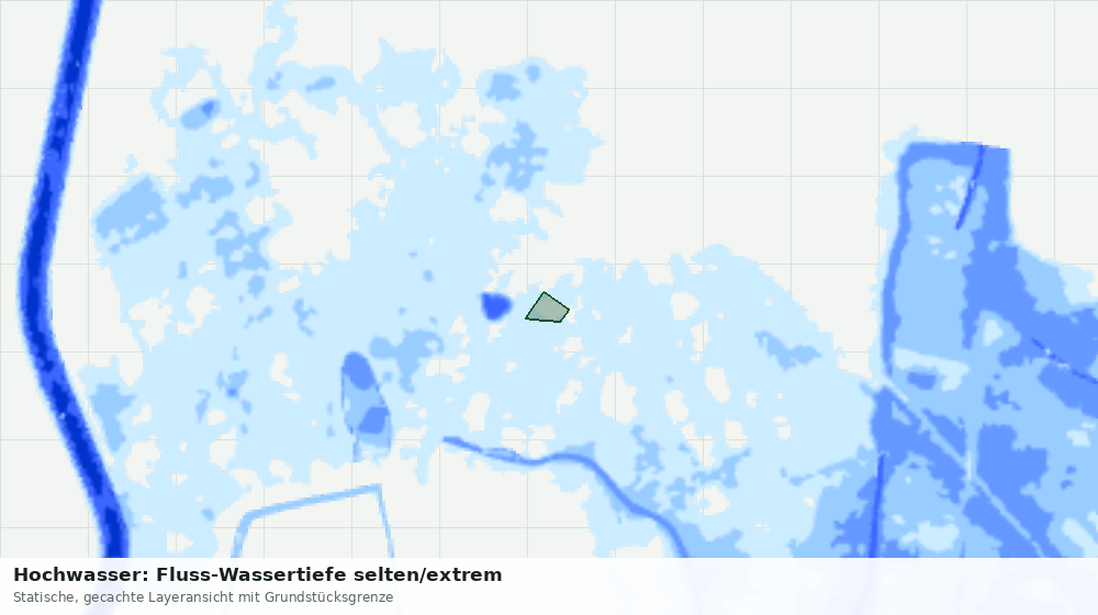 Statische Kartenansicht: Hochwasser: Fluss-Wassertiefe selten/extrem