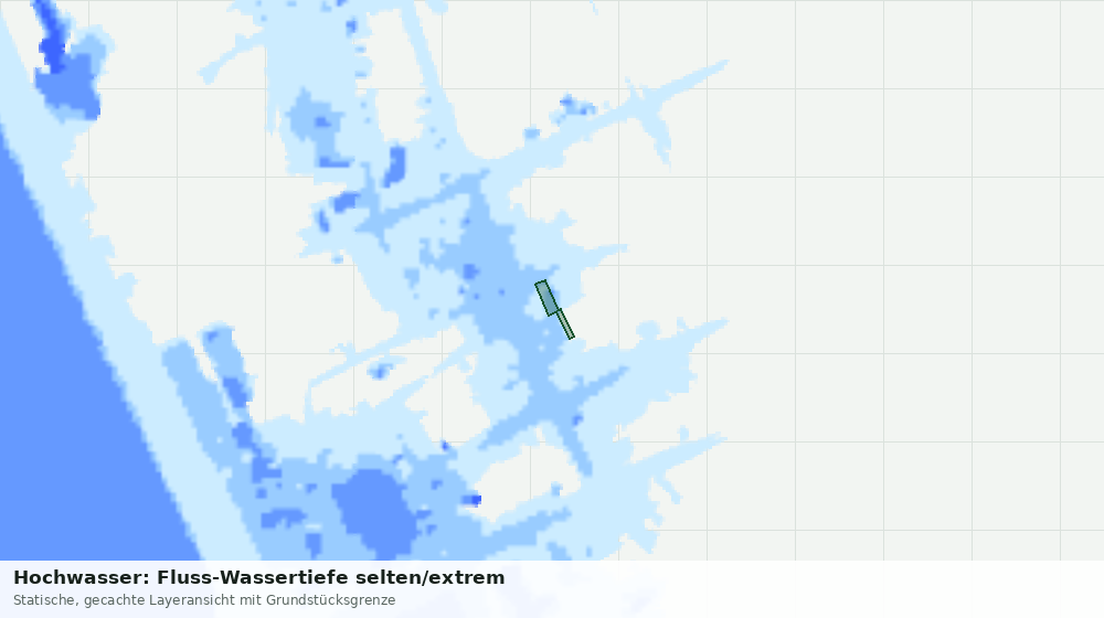 Statische Kartenansicht: Hochwasser: Fluss-Wassertiefe selten/extrem