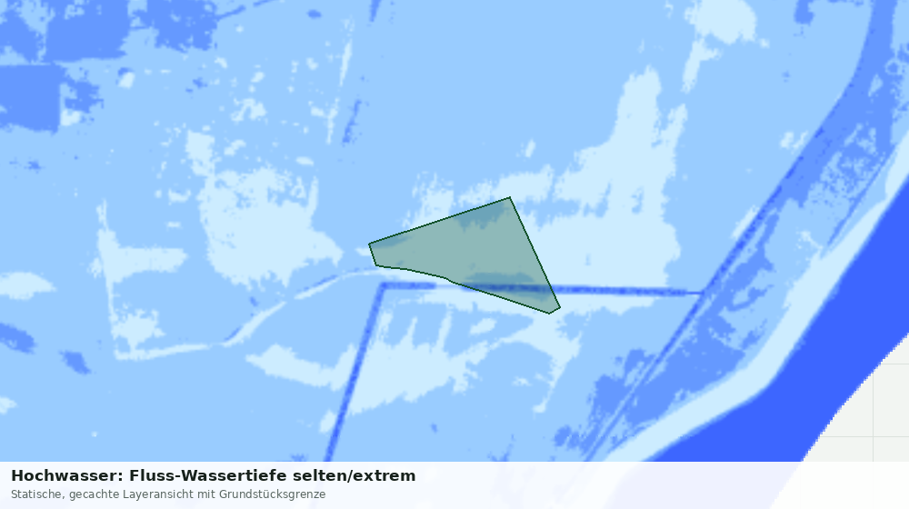 Statische Kartenansicht: Hochwasser: Fluss-Wassertiefe selten/extrem