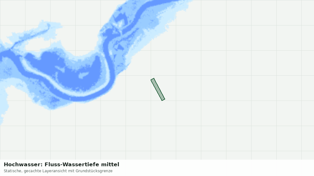 Statische Kartenansicht: Hochwasser: Fluss-Wassertiefe mittel