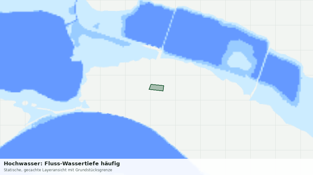 Statische Kartenansicht: Hochwasser: Fluss-Wassertiefe häufig