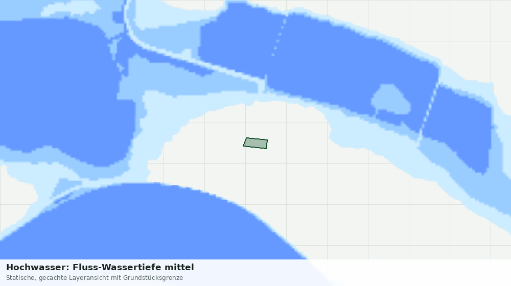 Statische Kartenansicht: Hochwasser: Fluss-Wassertiefe mittel