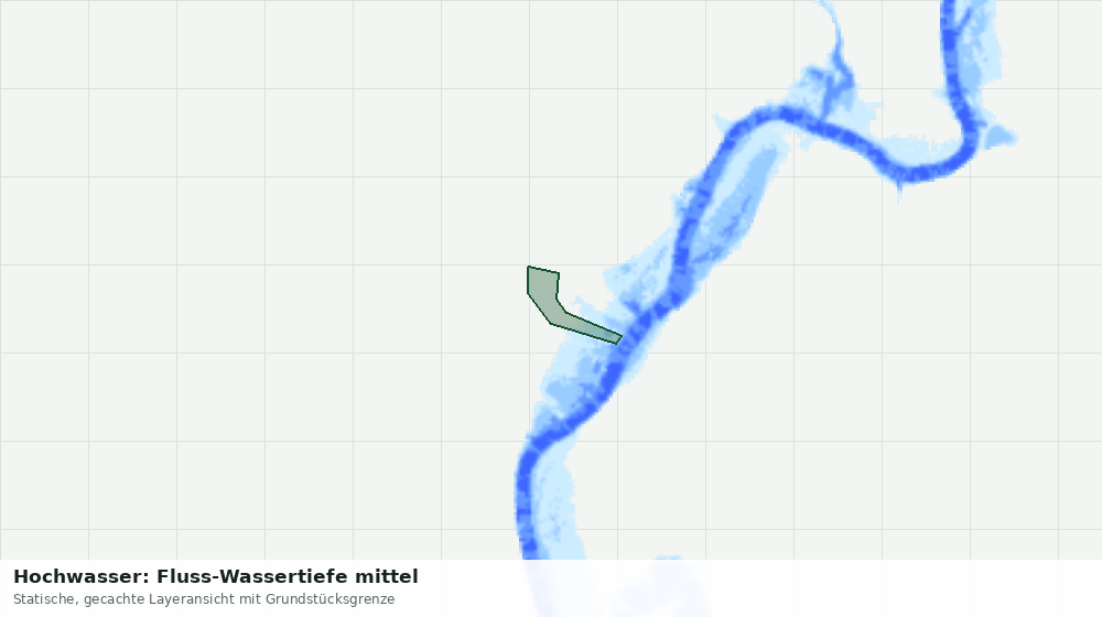 Statische Kartenansicht: Hochwasser: Fluss-Wassertiefe mittel
