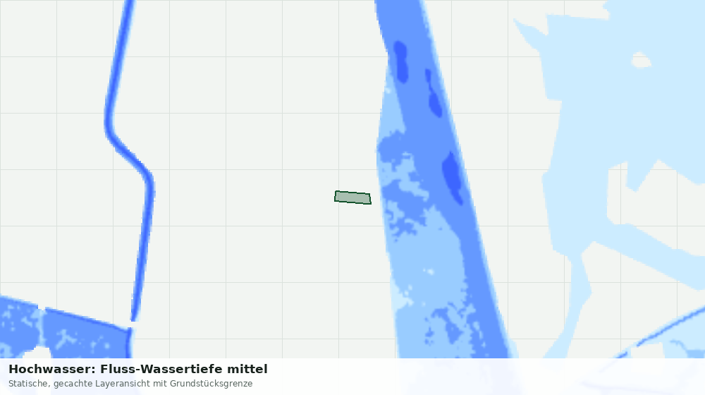 Statische Kartenansicht: Hochwasser: Fluss-Wassertiefe mittel