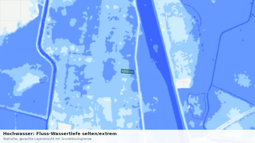 Statische Kartenansicht: Hochwasser: Fluss-Wassertiefe selten/extrem