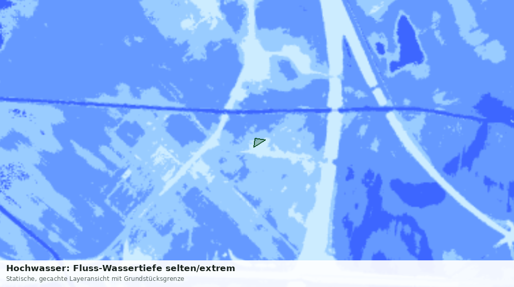 Statische Kartenansicht: Hochwasser: Fluss-Wassertiefe selten/extrem