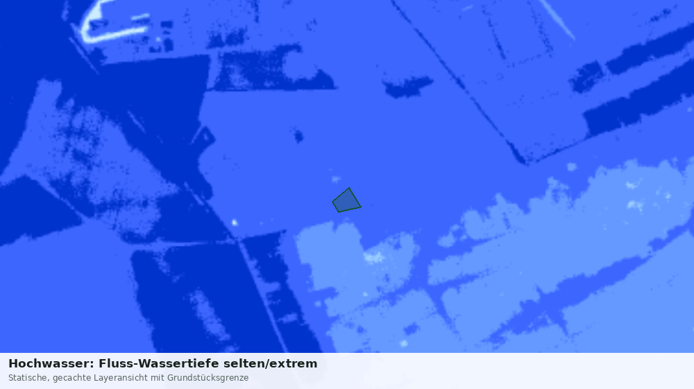 Statische Kartenansicht: Hochwasser: Fluss-Wassertiefe selten/extrem