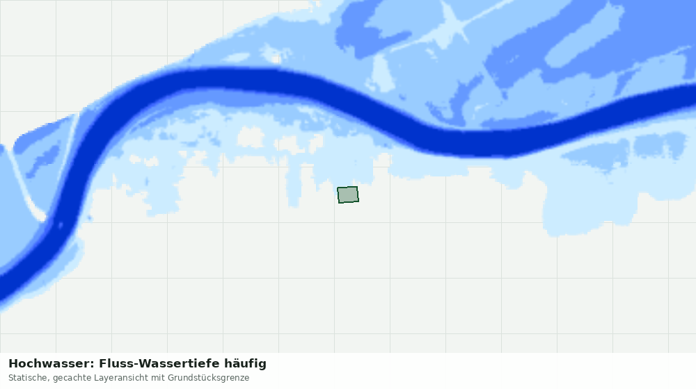 Statische Kartenansicht: Hochwasser: Fluss-Wassertiefe häufig