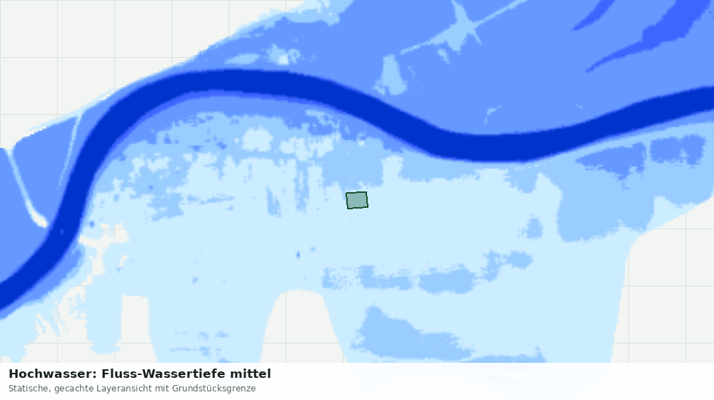 Statische Kartenansicht: Hochwasser: Fluss-Wassertiefe mittel