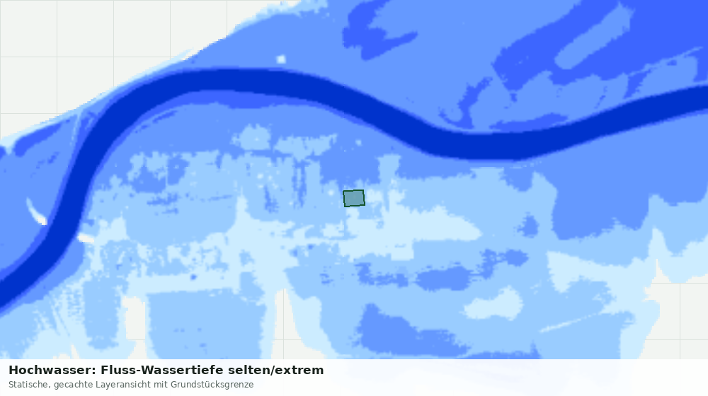 Statische Kartenansicht: Hochwasser: Fluss-Wassertiefe selten/extrem