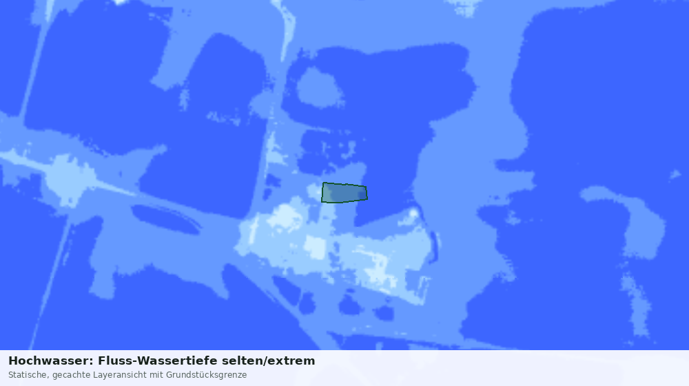 Statische Kartenansicht: Hochwasser: Fluss-Wassertiefe selten/extrem