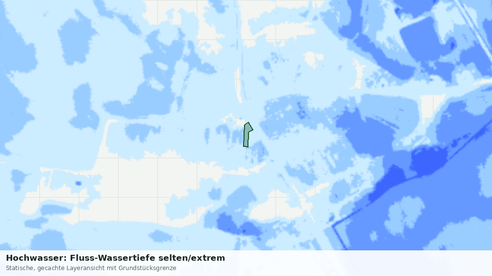 Statische Kartenansicht: Hochwasser: Fluss-Wassertiefe selten/extrem
