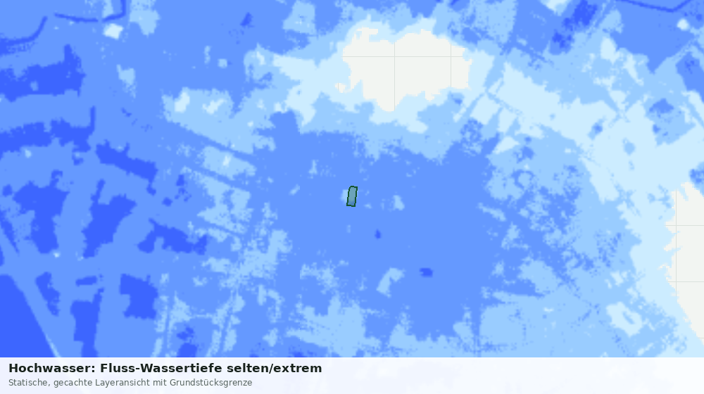 Statische Kartenansicht: Hochwasser: Fluss-Wassertiefe selten/extrem