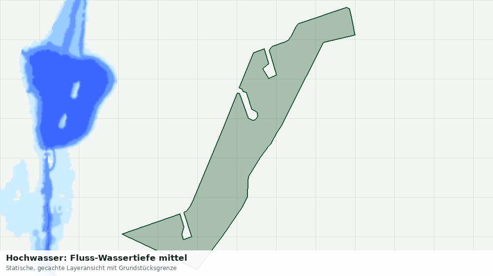 Statische Kartenansicht: Hochwasser: Fluss-Wassertiefe mittel