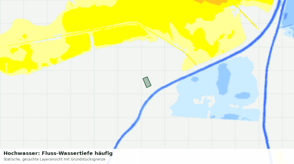 Statische Kartenansicht: Hochwasser: Fluss-Wassertiefe häufig
