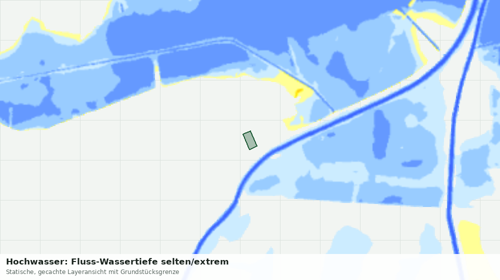 Statische Kartenansicht: Hochwasser: Fluss-Wassertiefe selten/extrem