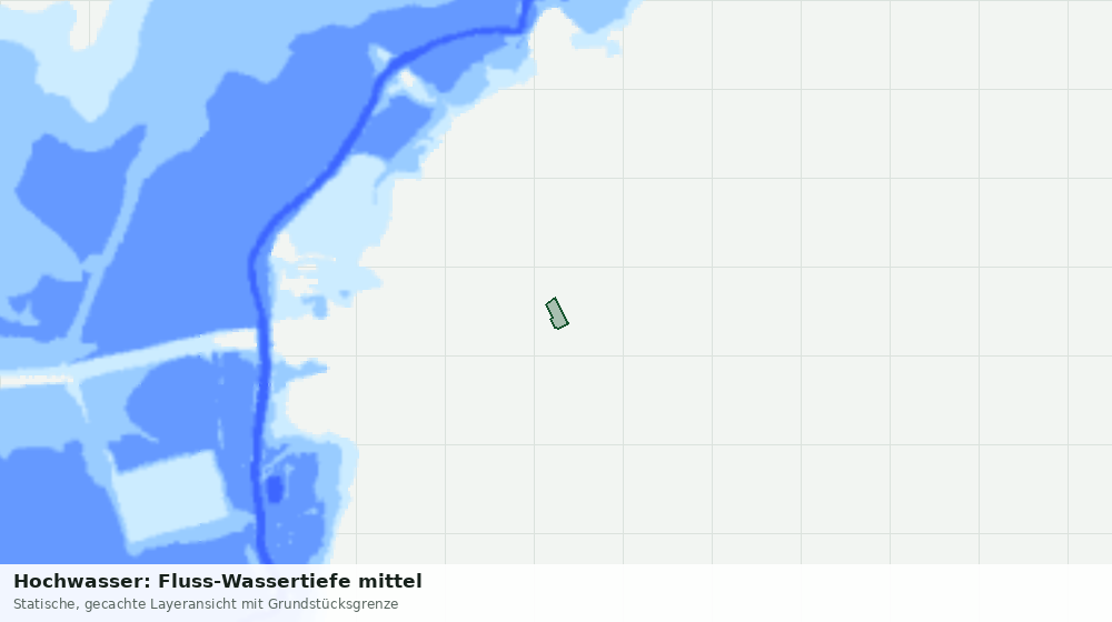 Statische Kartenansicht: Hochwasser: Fluss-Wassertiefe mittel