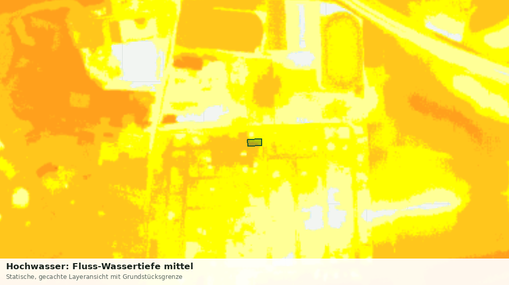 Statische Kartenansicht: Hochwasser: Fluss-Wassertiefe mittel