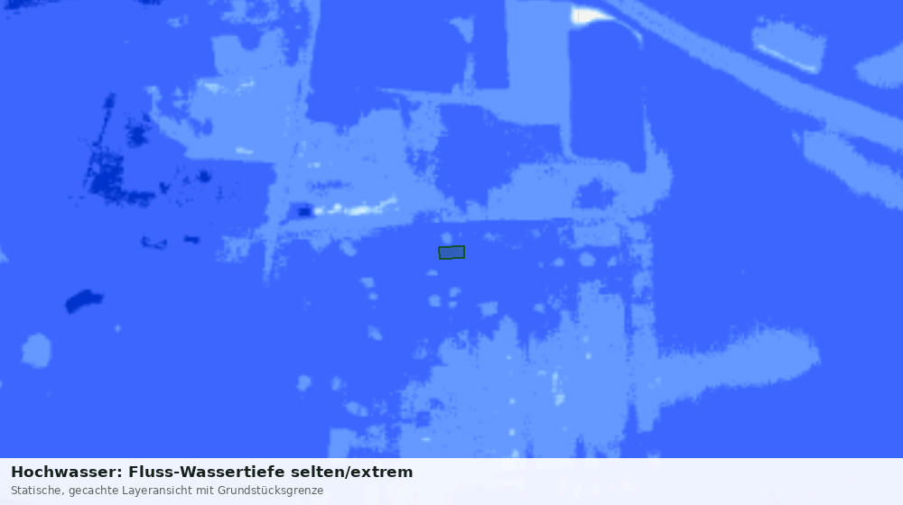 Statische Kartenansicht: Hochwasser: Fluss-Wassertiefe selten/extrem