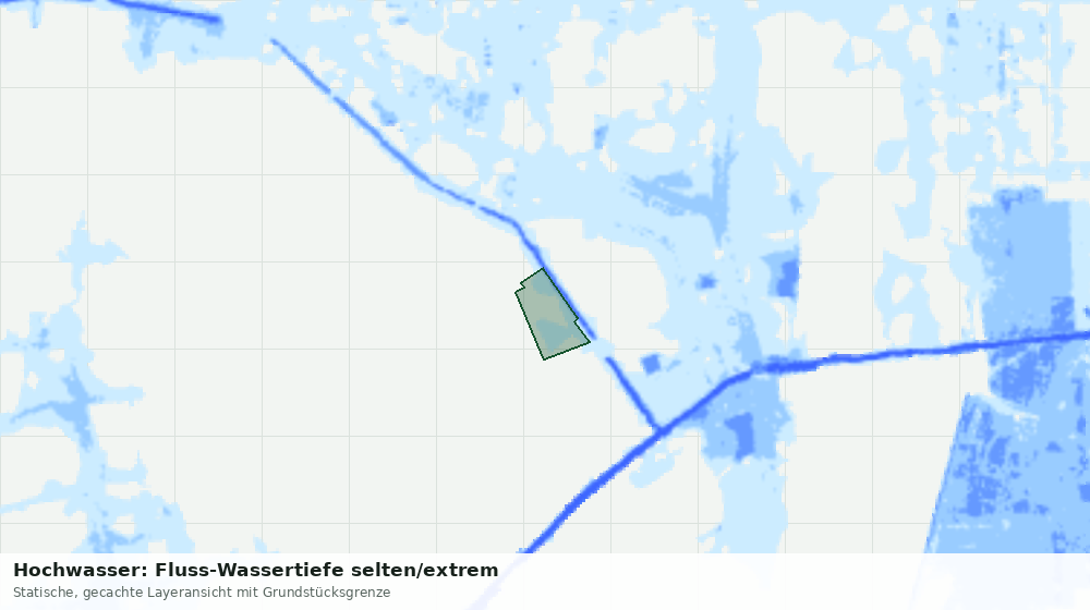 Statische Kartenansicht: Hochwasser: Fluss-Wassertiefe selten/extrem