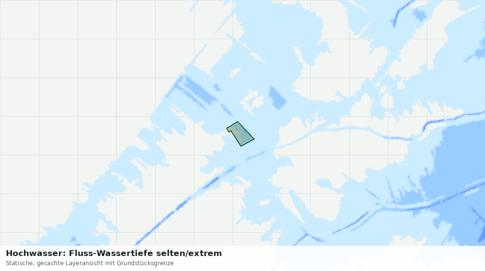 Statische Kartenansicht: Hochwasser: Fluss-Wassertiefe selten/extrem