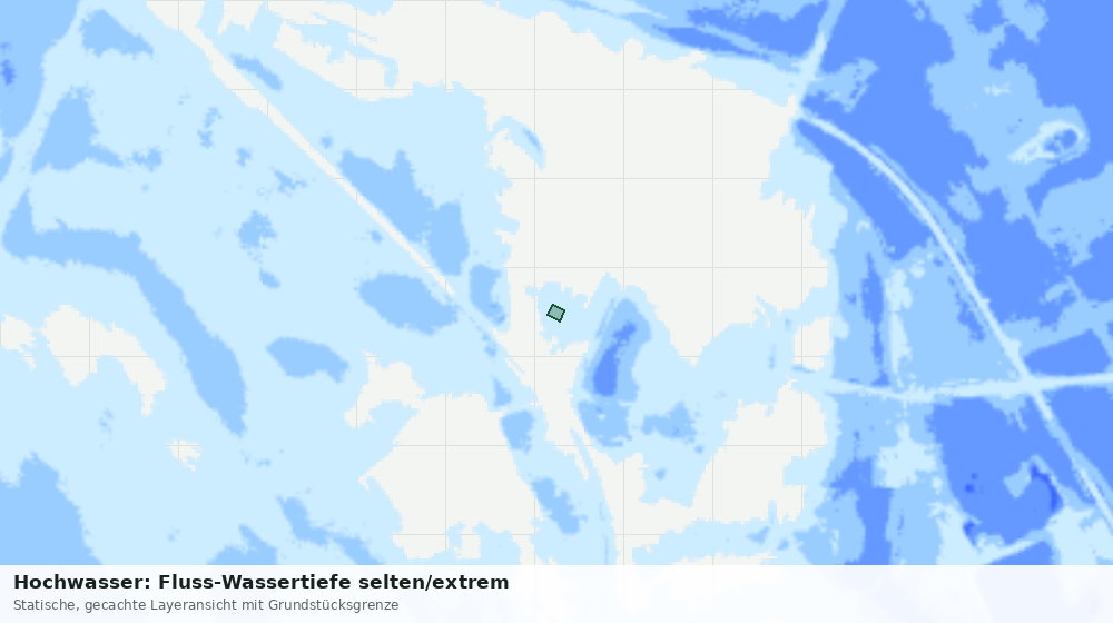 Statische Kartenansicht: Hochwasser: Fluss-Wassertiefe selten/extrem