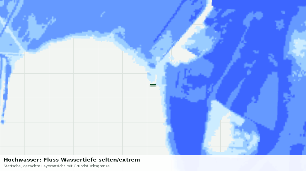 Statische Kartenansicht: Hochwasser: Fluss-Wassertiefe selten/extrem