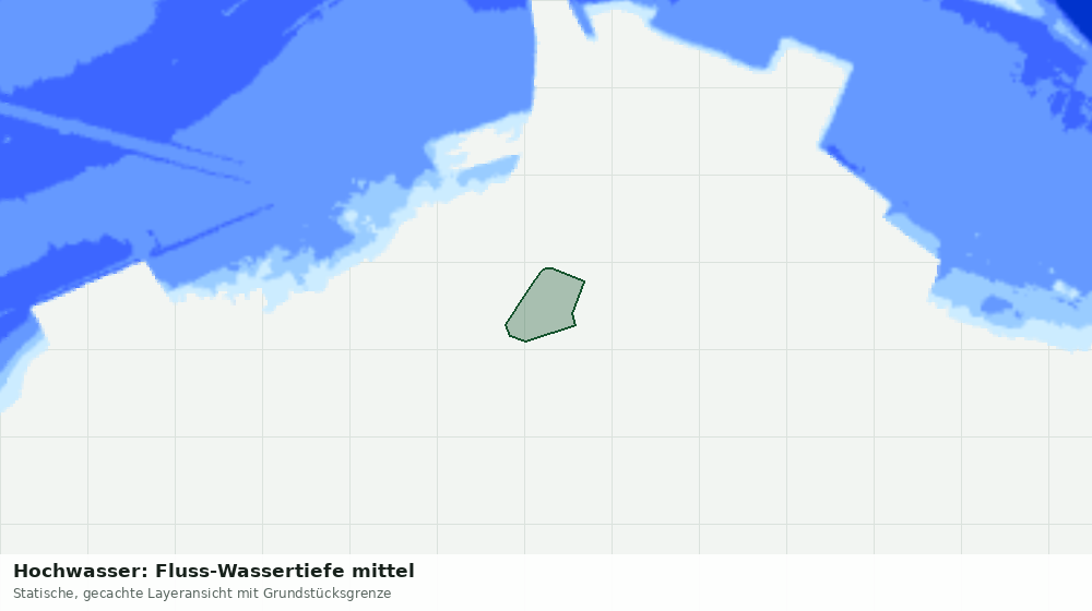 Statische Kartenansicht: Hochwasser: Fluss-Wassertiefe mittel