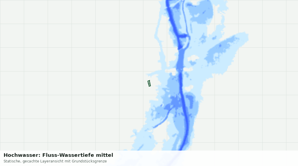 Statische Kartenansicht: Hochwasser: Fluss-Wassertiefe mittel