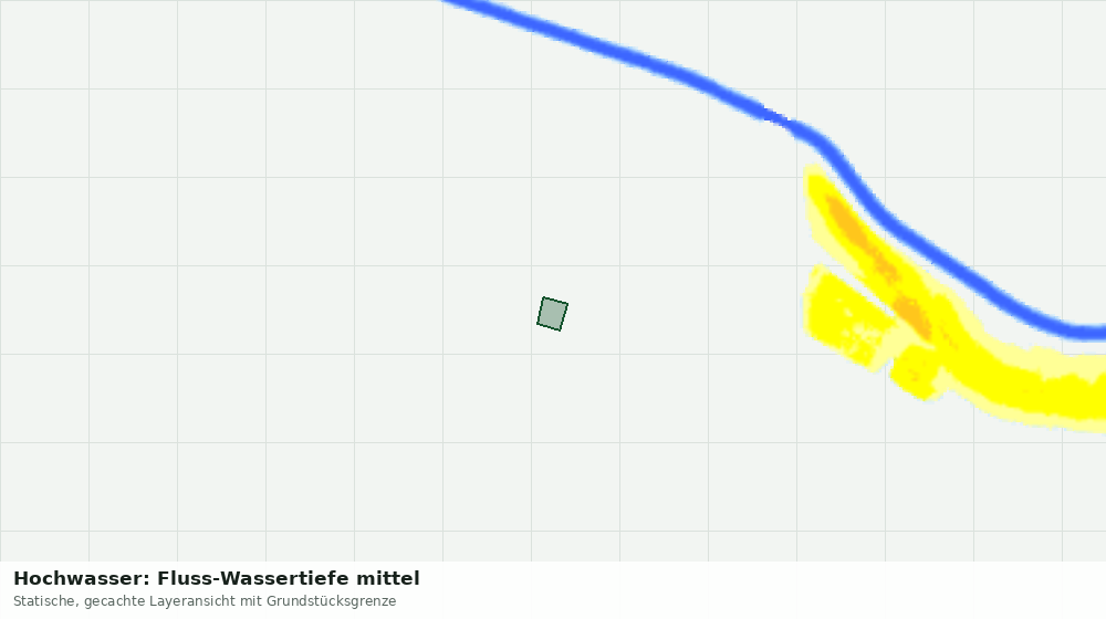Statische Kartenansicht: Hochwasser: Fluss-Wassertiefe mittel