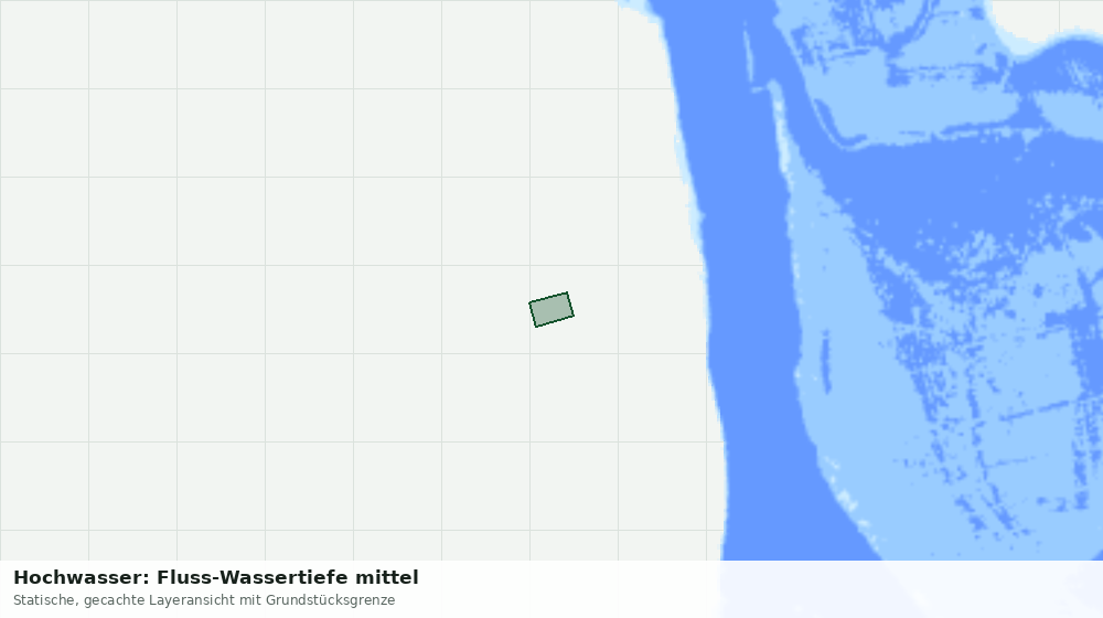 Statische Kartenansicht: Hochwasser: Fluss-Wassertiefe mittel