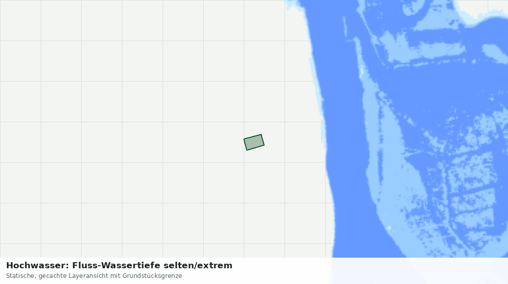 Statische Kartenansicht: Hochwasser: Fluss-Wassertiefe selten/extrem