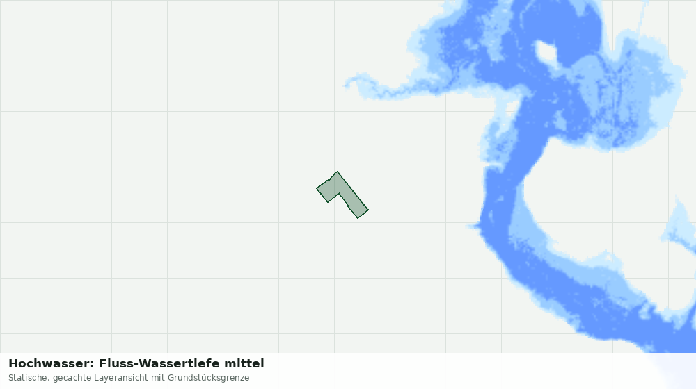 Statische Kartenansicht: Hochwasser: Fluss-Wassertiefe mittel