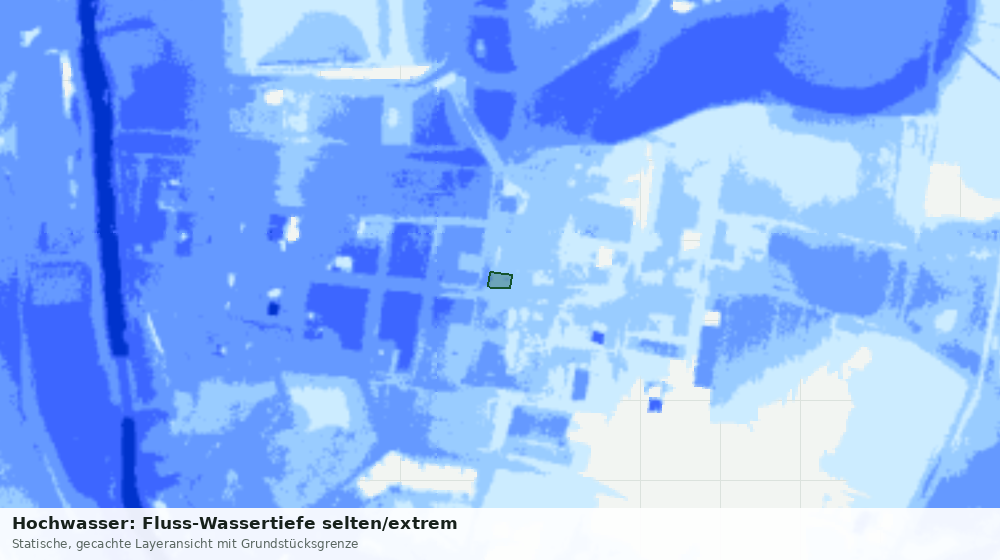 Statische Kartenansicht: Hochwasser: Fluss-Wassertiefe selten/extrem