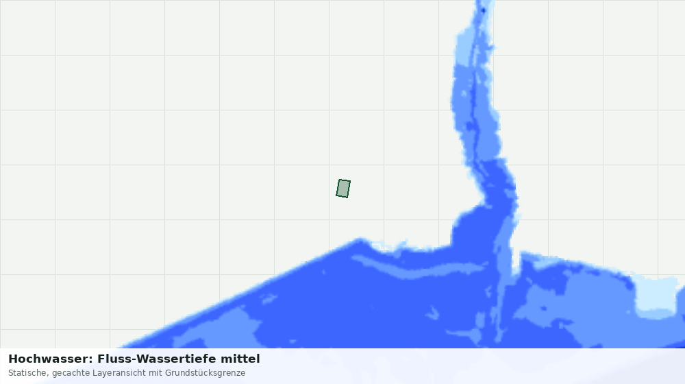 Statische Kartenansicht: Hochwasser: Fluss-Wassertiefe mittel