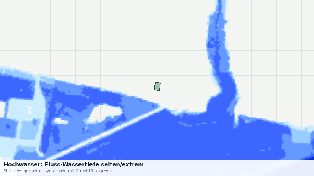 Statische Kartenansicht: Hochwasser: Fluss-Wassertiefe selten/extrem