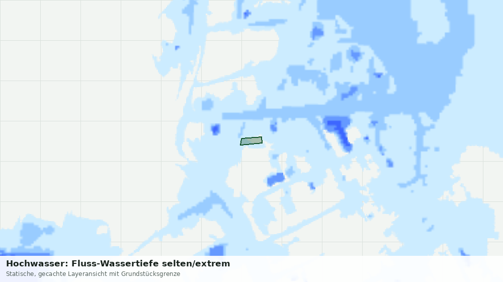 Statische Kartenansicht: Hochwasser: Fluss-Wassertiefe selten/extrem