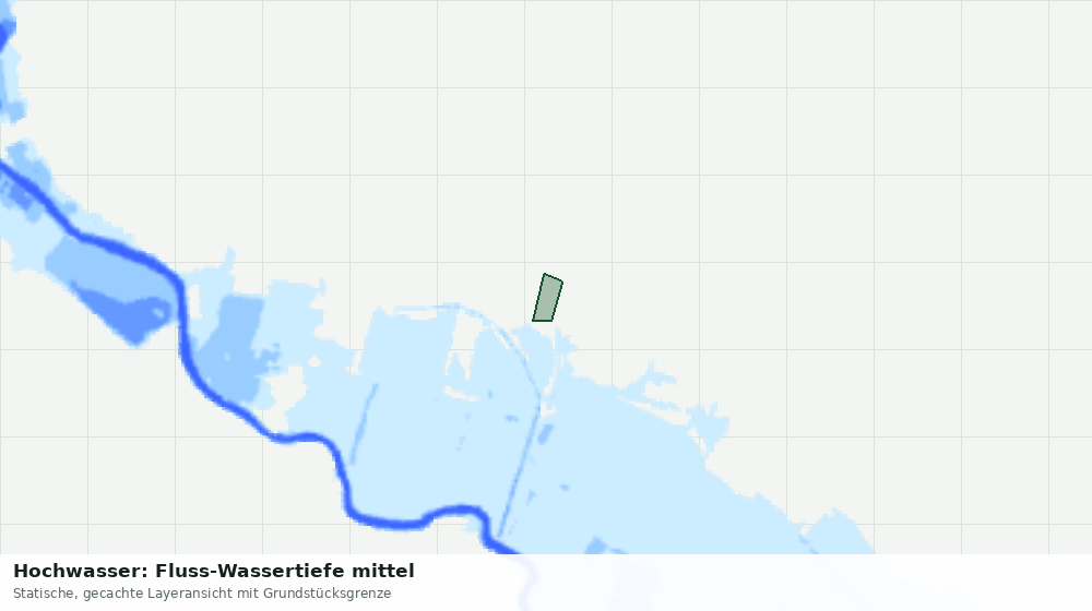 Statische Kartenansicht: Hochwasser: Fluss-Wassertiefe mittel