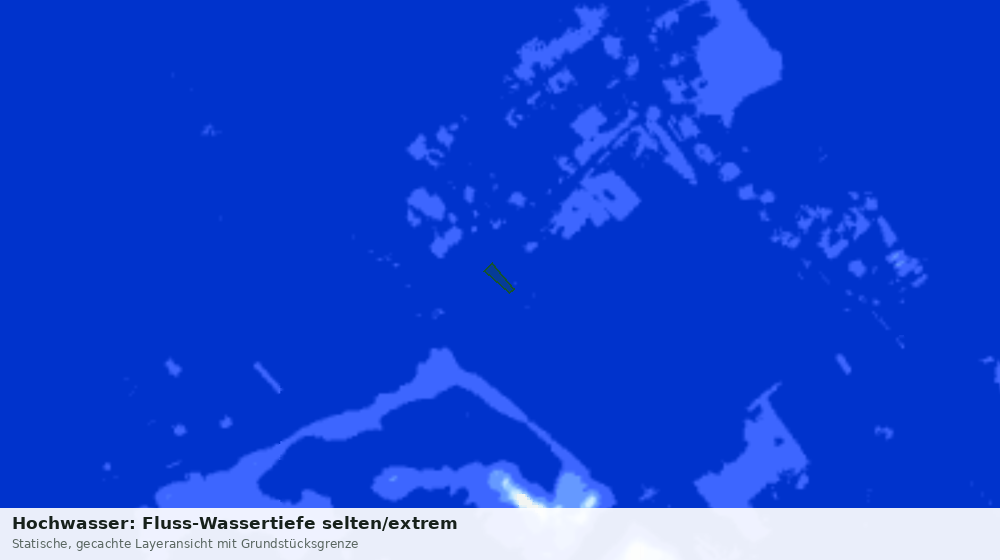 Statische Kartenansicht: Hochwasser: Fluss-Wassertiefe selten/extrem