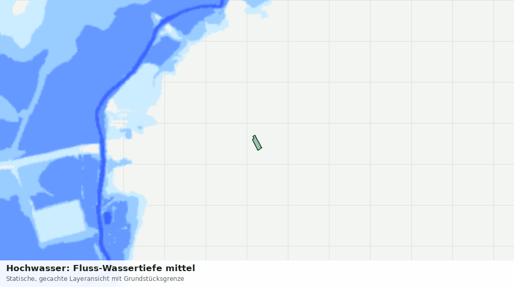 Statische Kartenansicht: Hochwasser: Fluss-Wassertiefe mittel