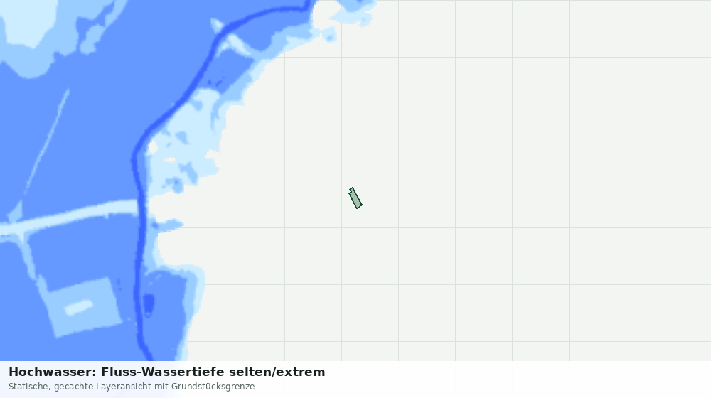 Statische Kartenansicht: Hochwasser: Fluss-Wassertiefe selten/extrem