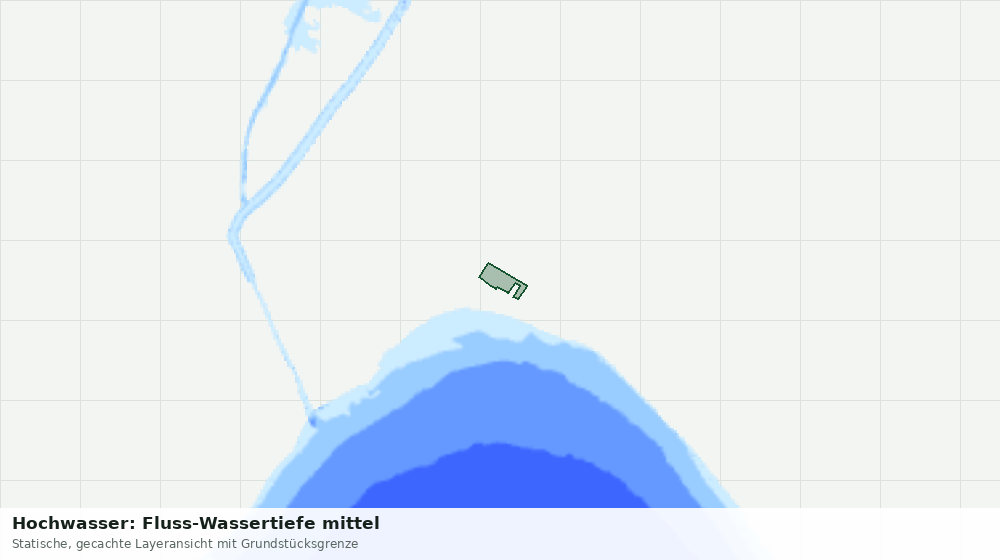 Statische Kartenansicht: Hochwasser: Fluss-Wassertiefe mittel