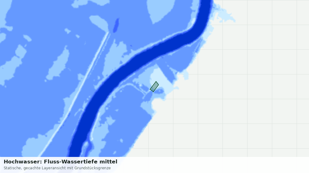 Statische Kartenansicht: Hochwasser: Fluss-Wassertiefe mittel