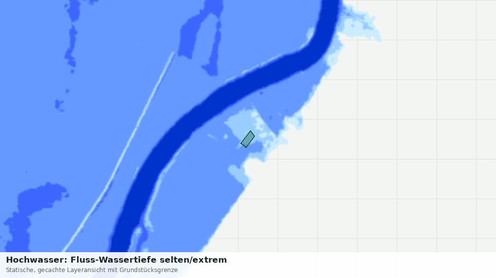 Statische Kartenansicht: Hochwasser: Fluss-Wassertiefe selten/extrem