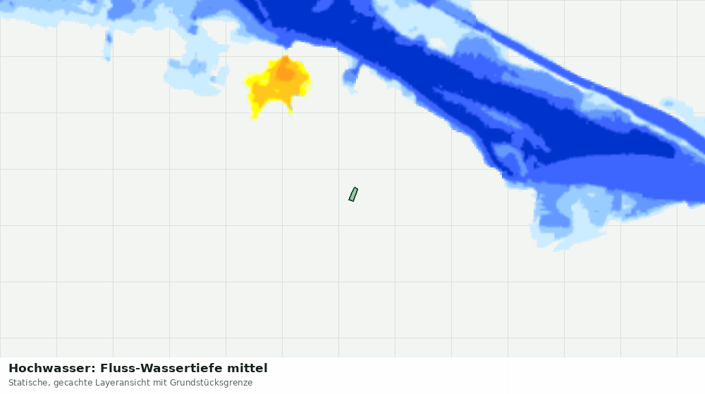 Statische Kartenansicht: Hochwasser: Fluss-Wassertiefe mittel