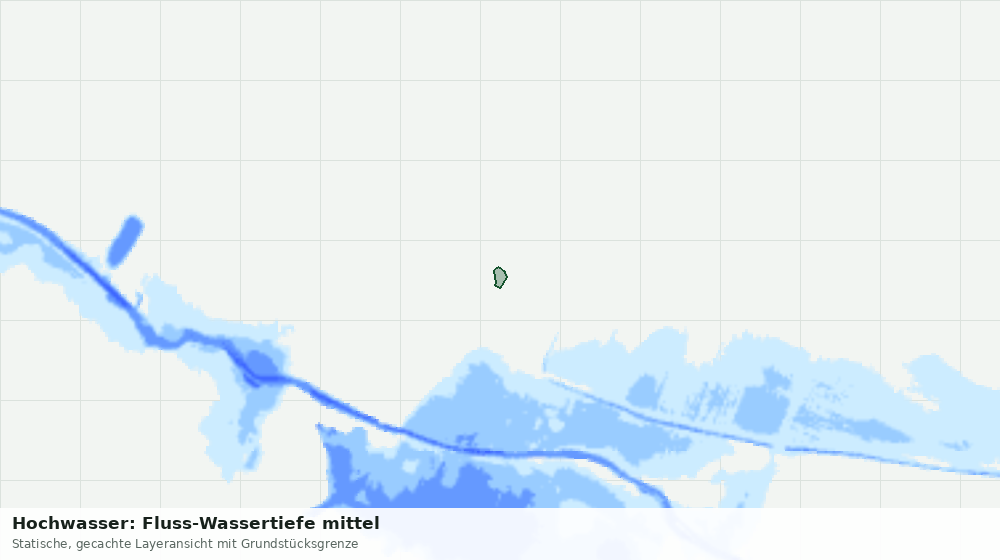 Statische Kartenansicht: Hochwasser: Fluss-Wassertiefe mittel