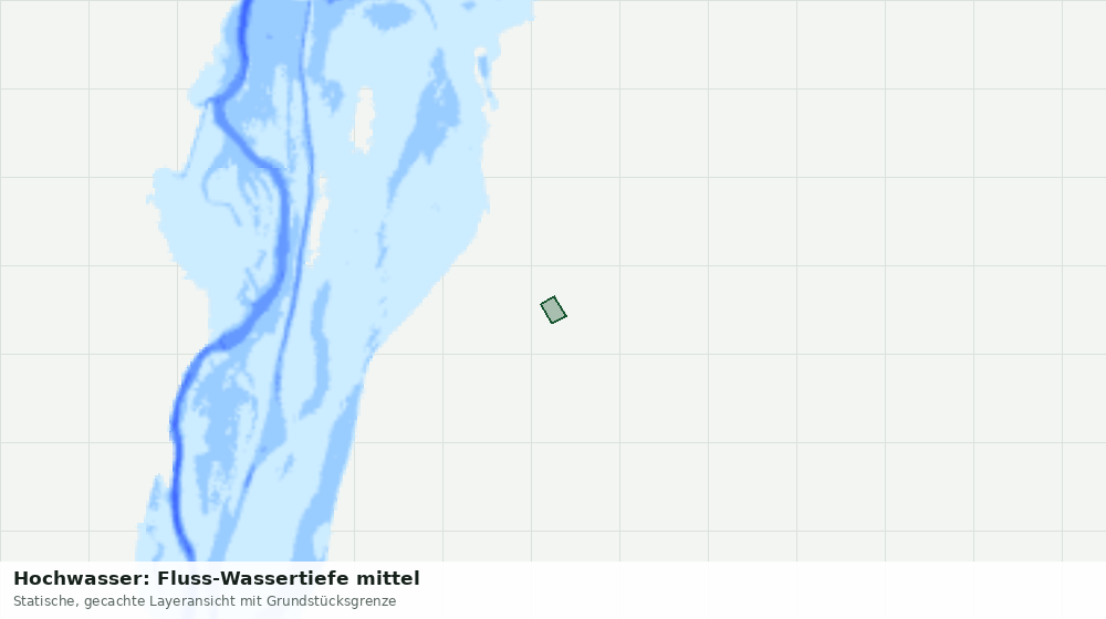 Statische Kartenansicht: Hochwasser: Fluss-Wassertiefe mittel